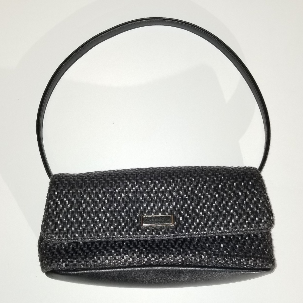 Liz Claiborne woven small woven black handbag